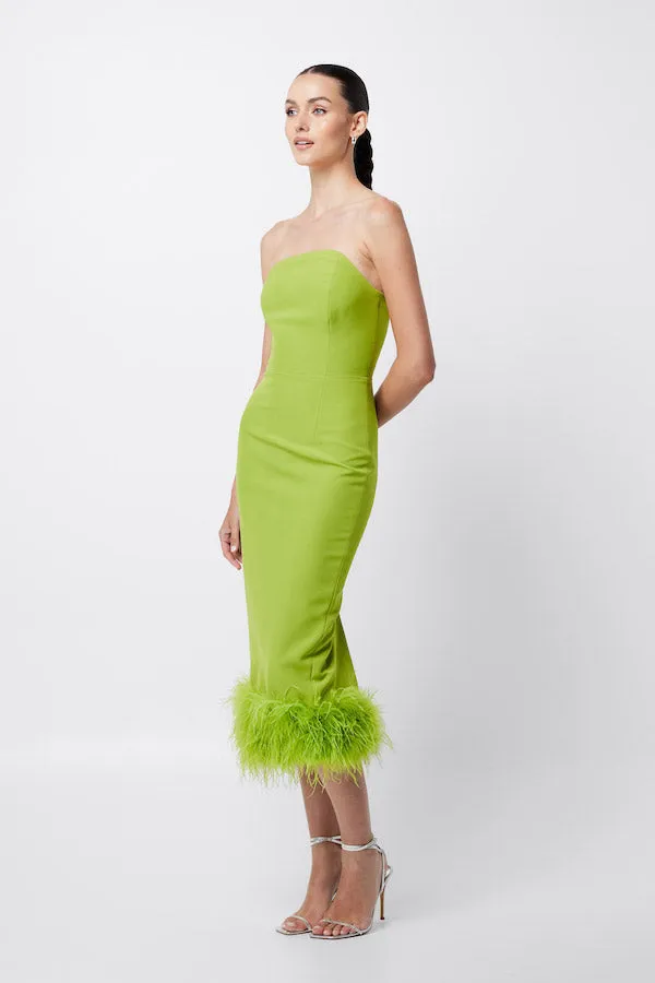 Focal Point Midi Dress Green