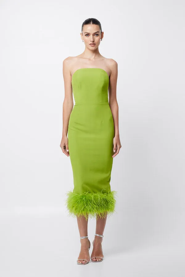 Focal Point Midi Dress Green