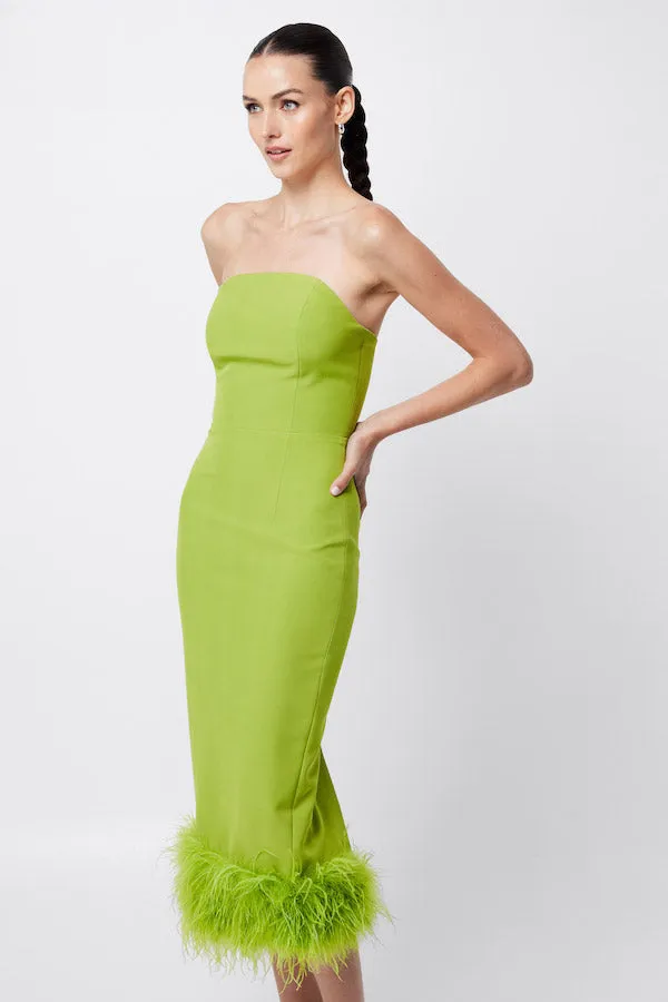 Focal Point Midi Dress Green