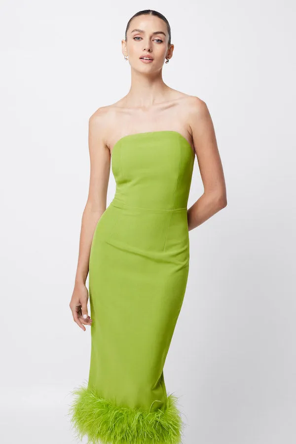 Focal Point Midi Dress Green