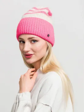 Fraas Striped Knitted Hat With Wide Brim