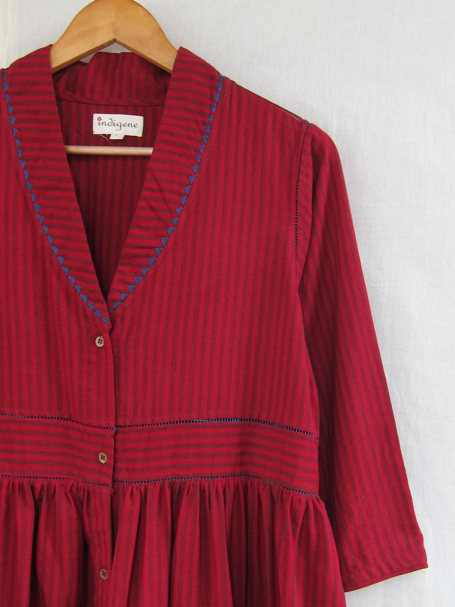 Freya Hand Woven Stripe Dress