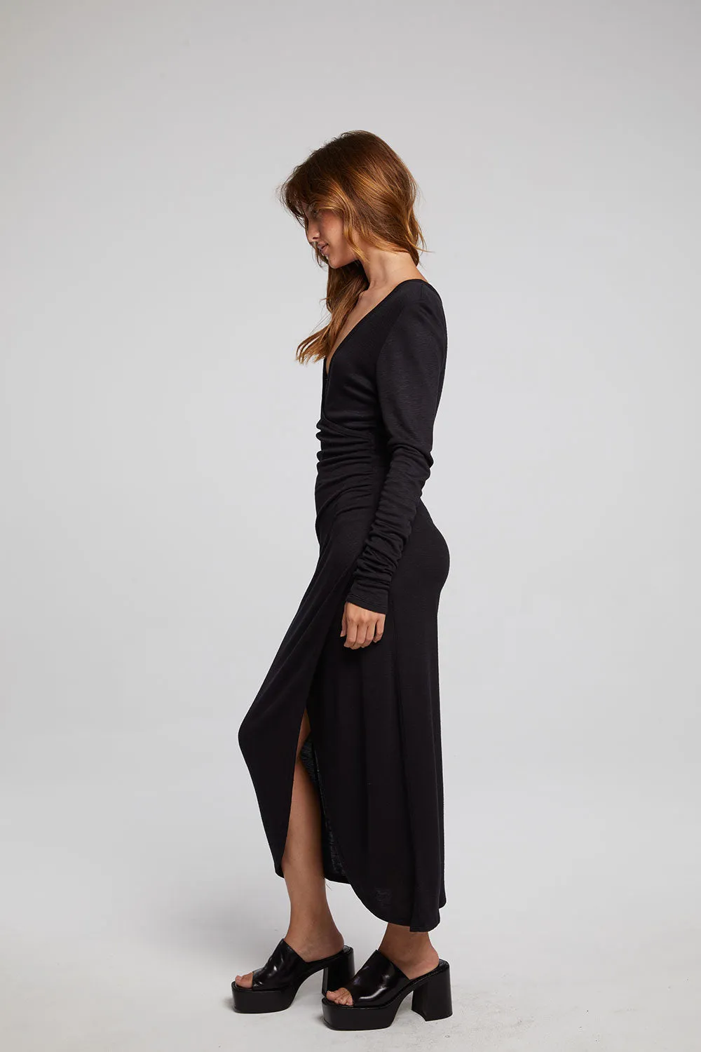 Harmony Licorice Midi Dress