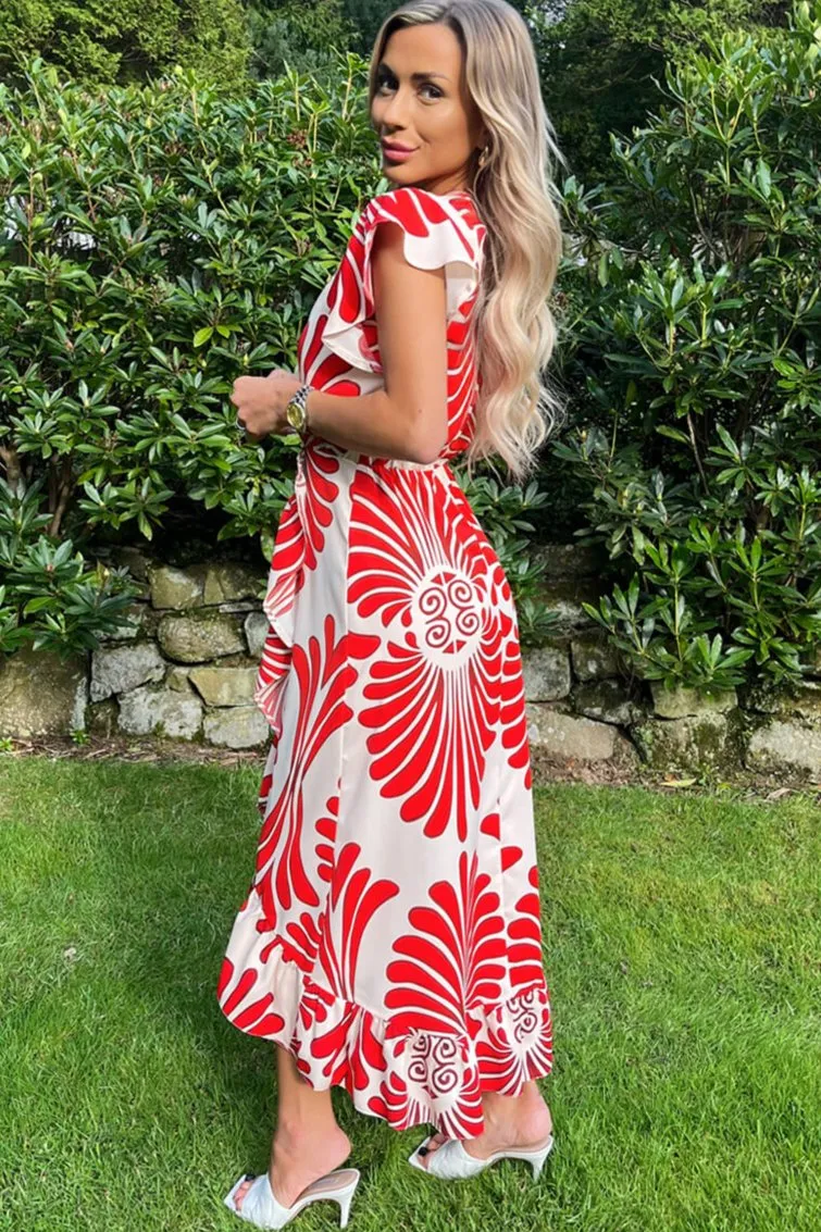 Hartley Burnt Orange Print Dress