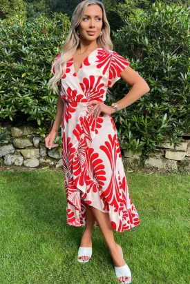 Hartley Burnt Orange Print Dress