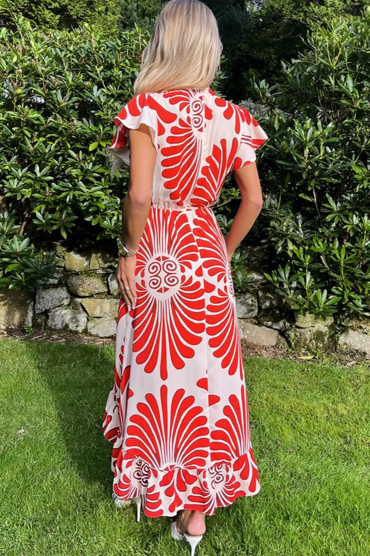 Hartley Burnt Orange Print Dress