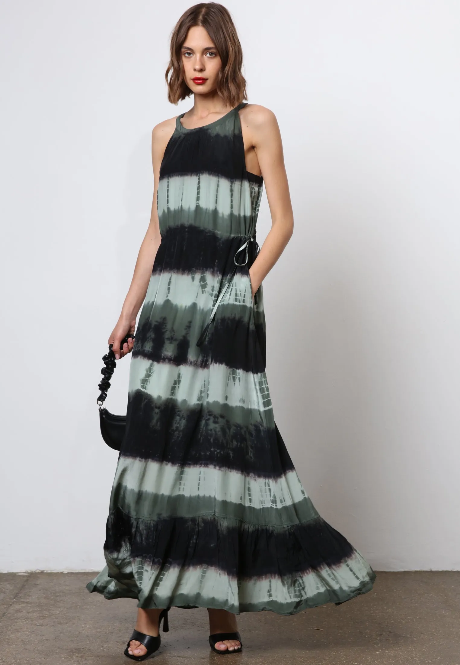 HIDDEN MAXI DRESS ELECTRA GREEN