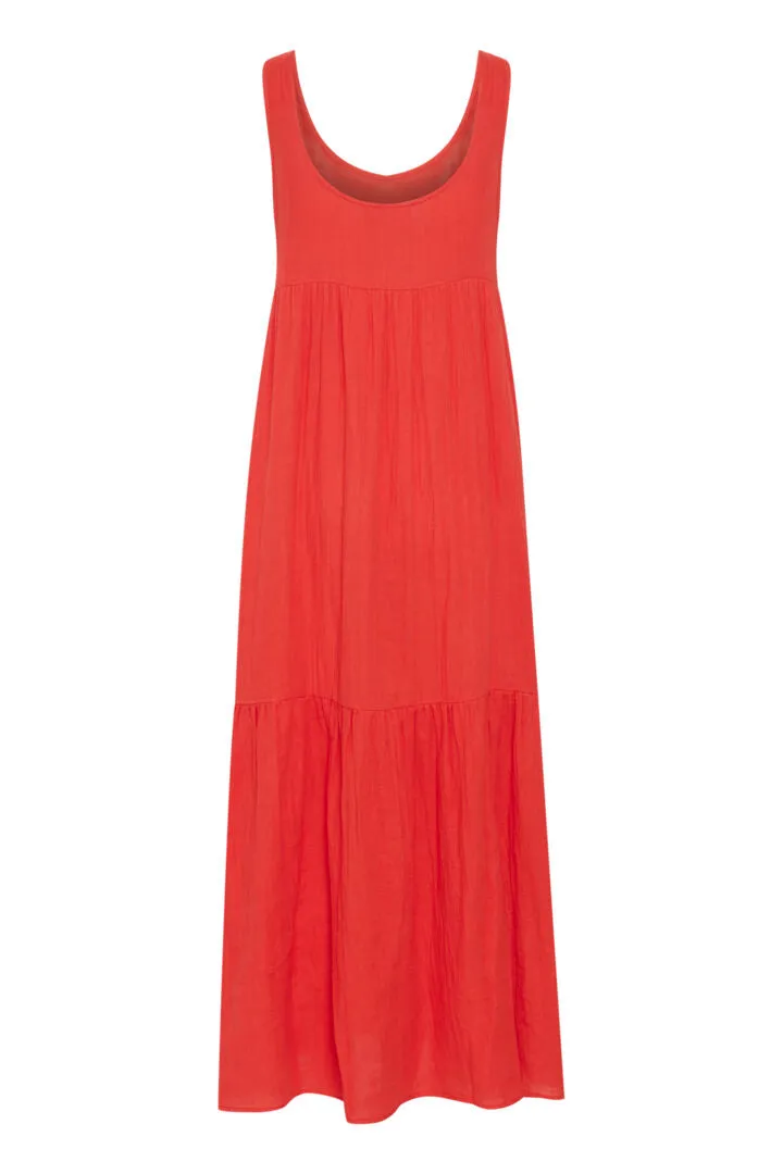 Ichi Foxa Maxi Dress-Grenadine-20117065