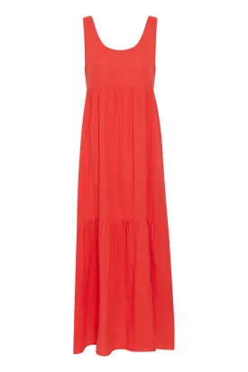 Ichi Foxa Maxi Dress-Grenadine-20117065