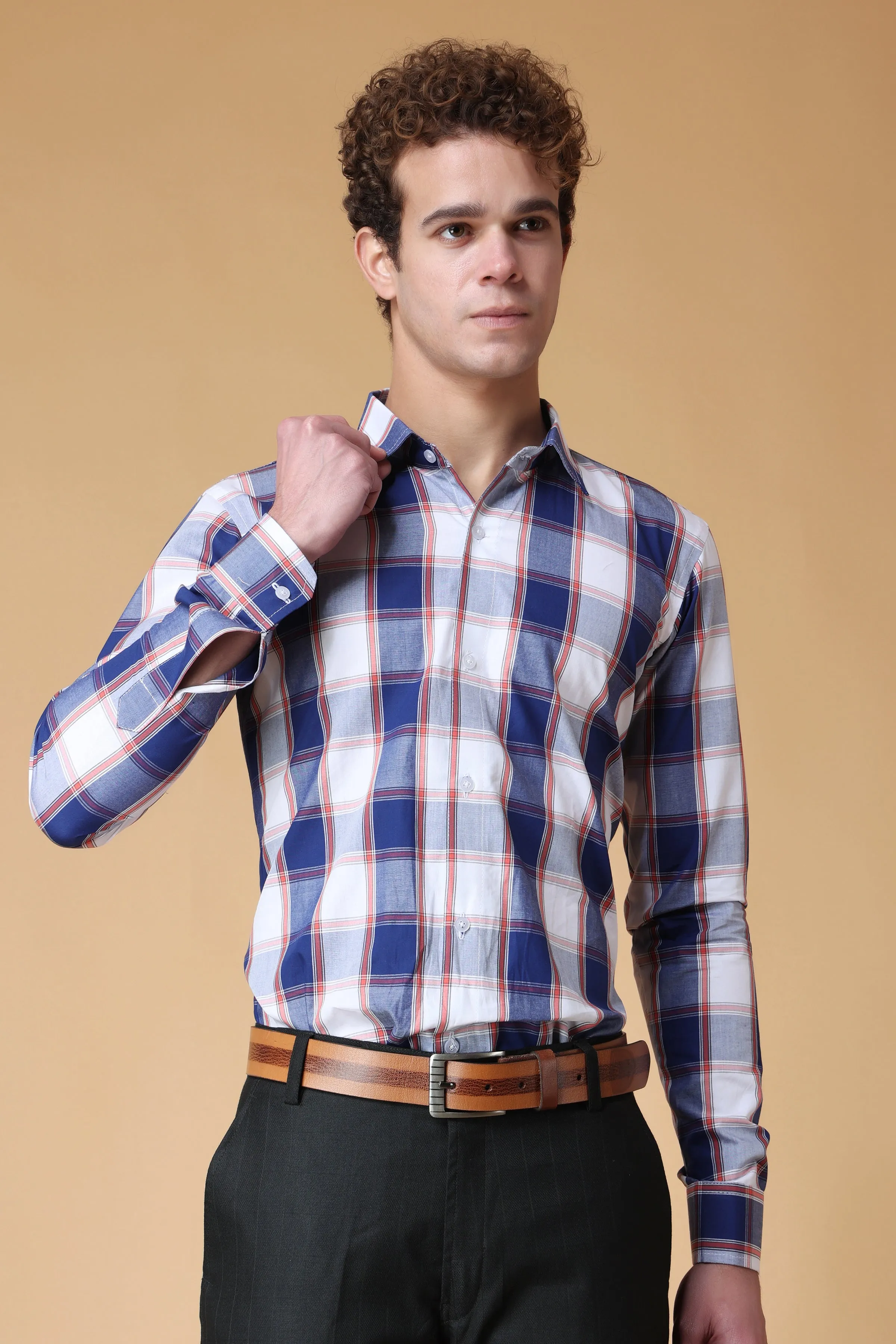 Indigo Berry Checked Shirt