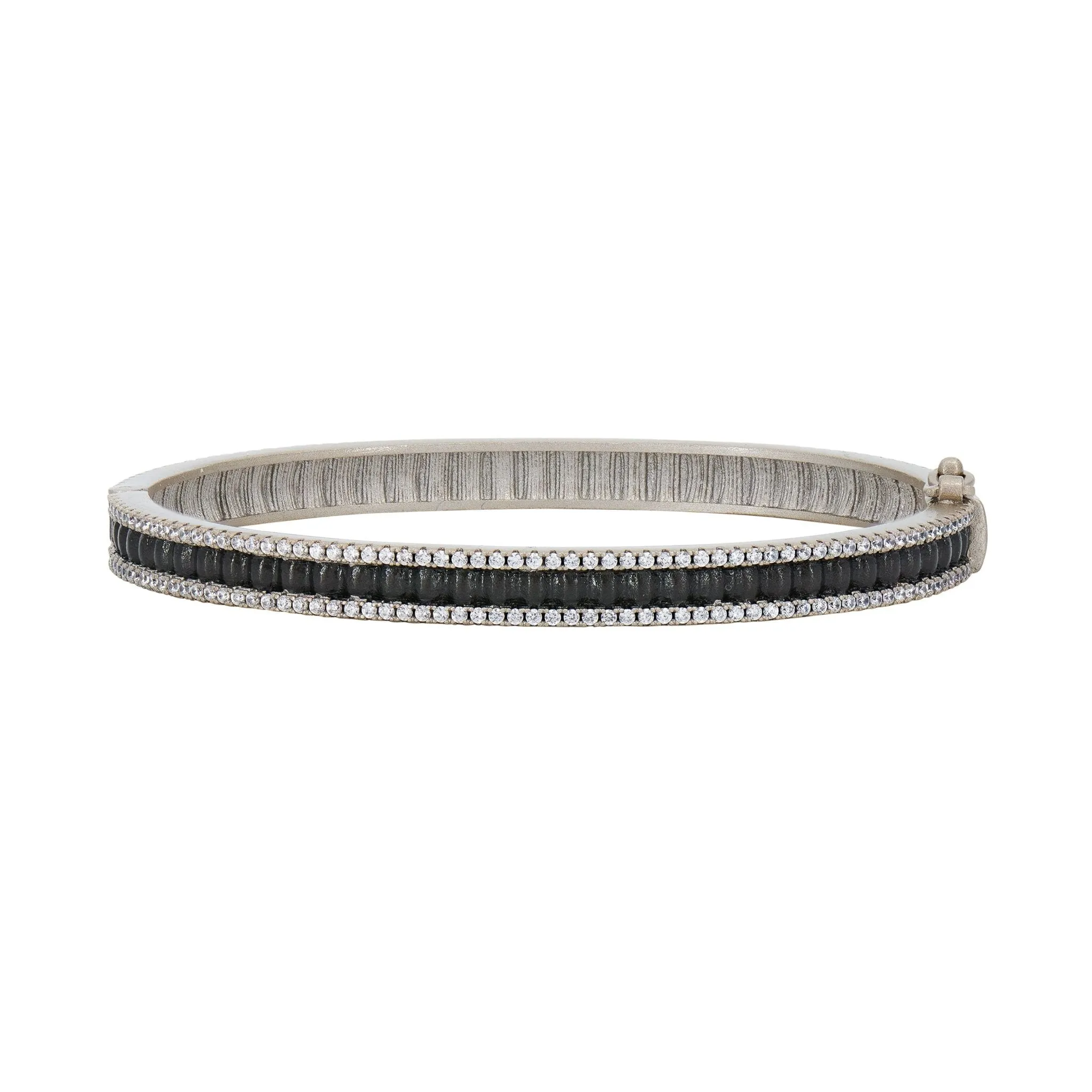 Industrial Finish Ribbed Metro Hinge Bracelet