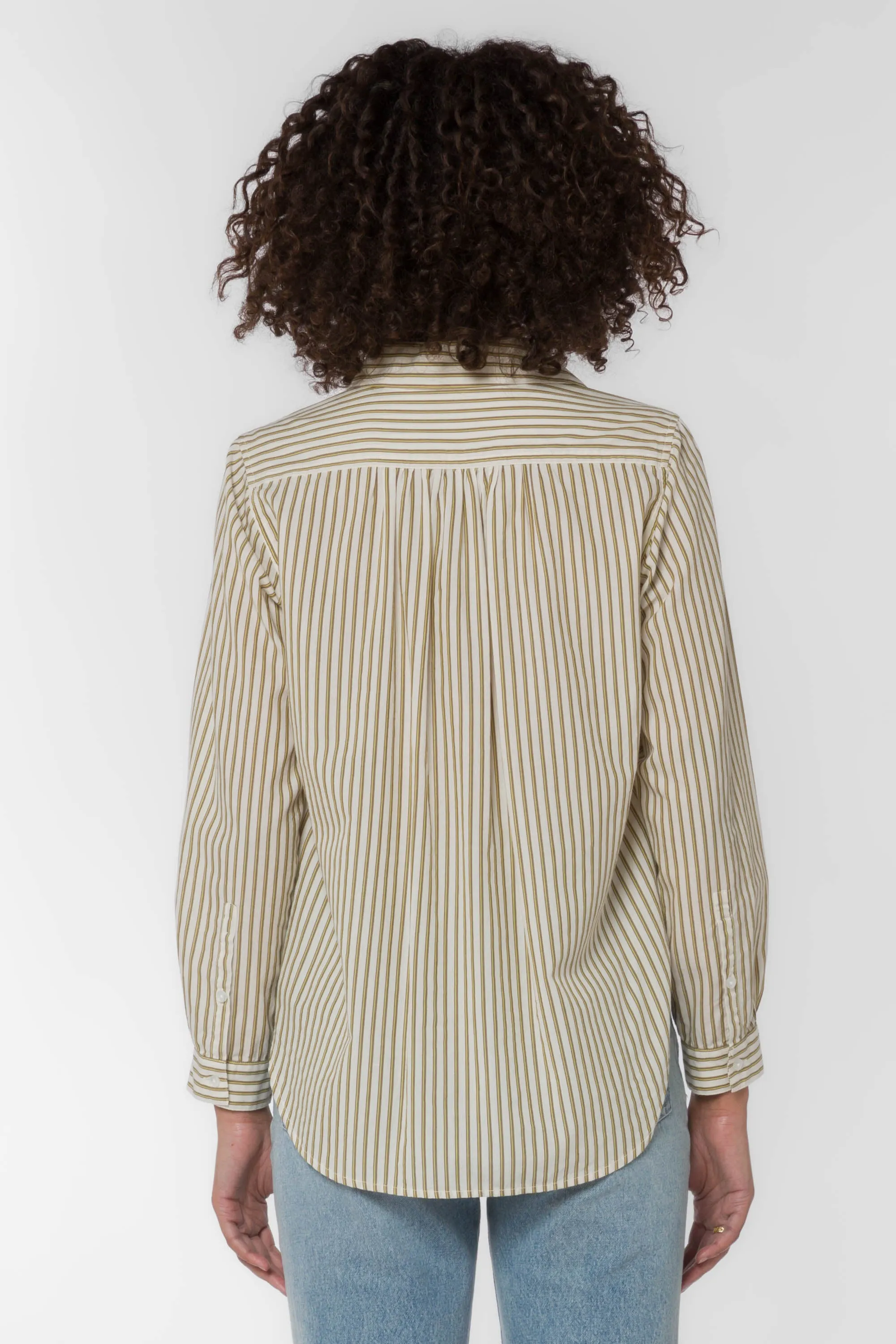 Kenzie Green Stripe Blouse