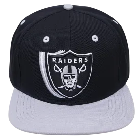 LAS VEGAS RAIDERS LOGO SHIFT WOOL SNAPBACK HAT (BLACK)