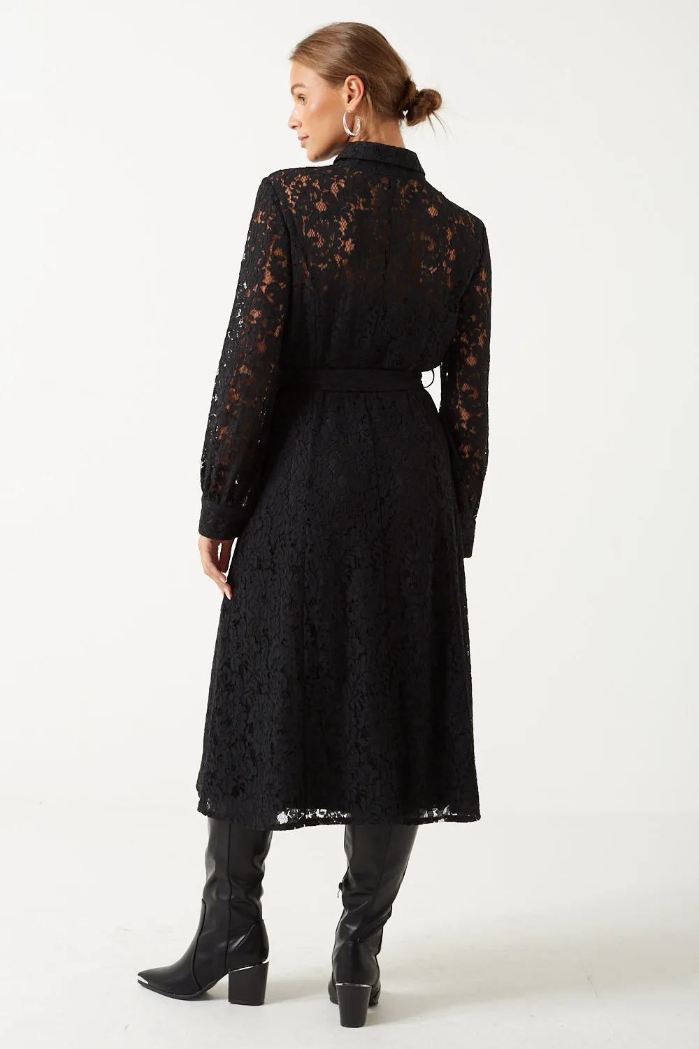 Marc Angelo Lace Shirt Dress