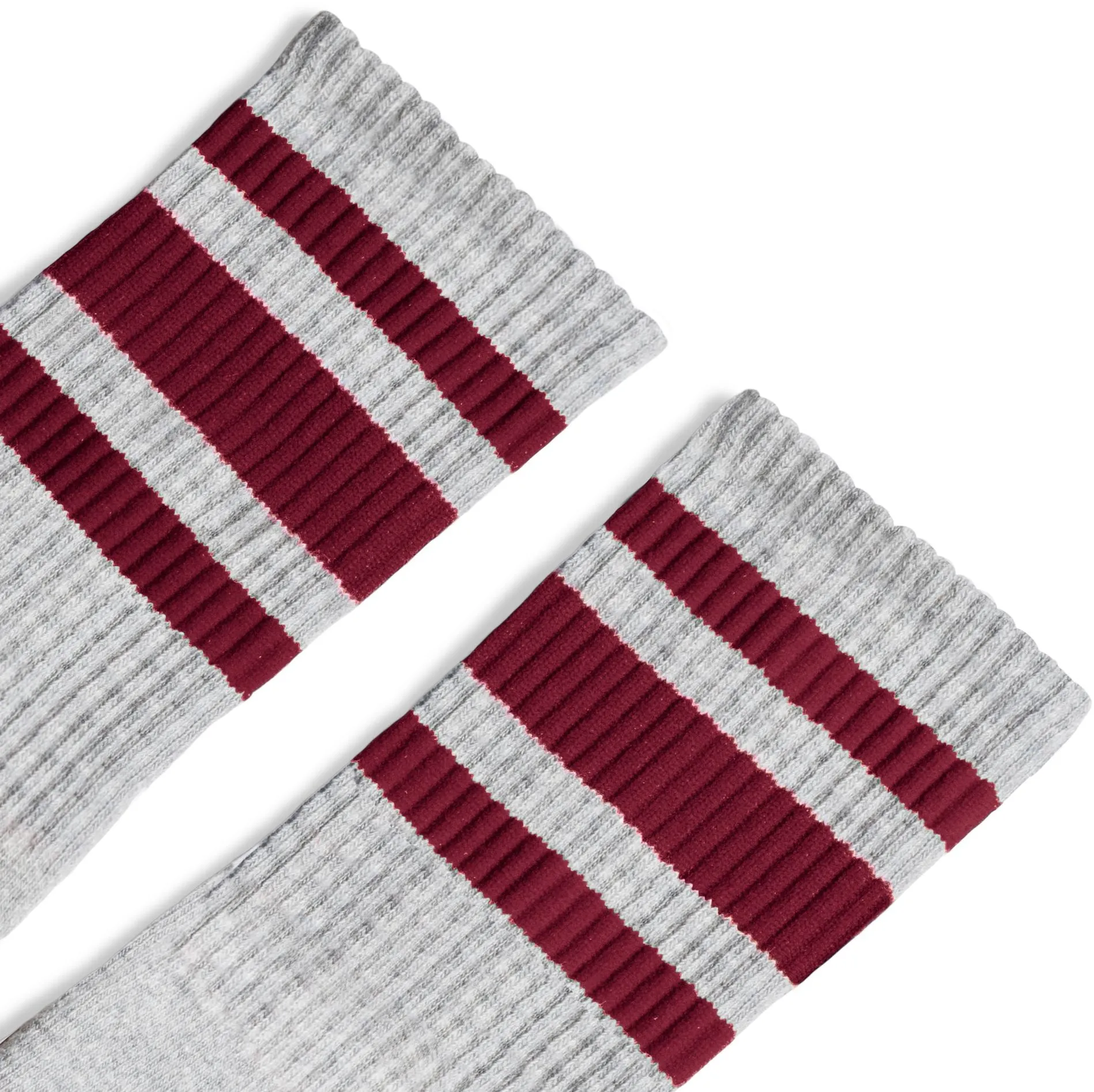 Maroon Stripes | Heather Grey