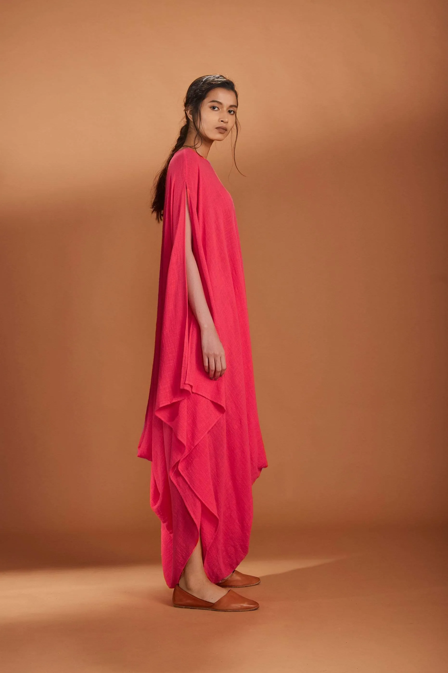 MATI COWL DRESS CORAL