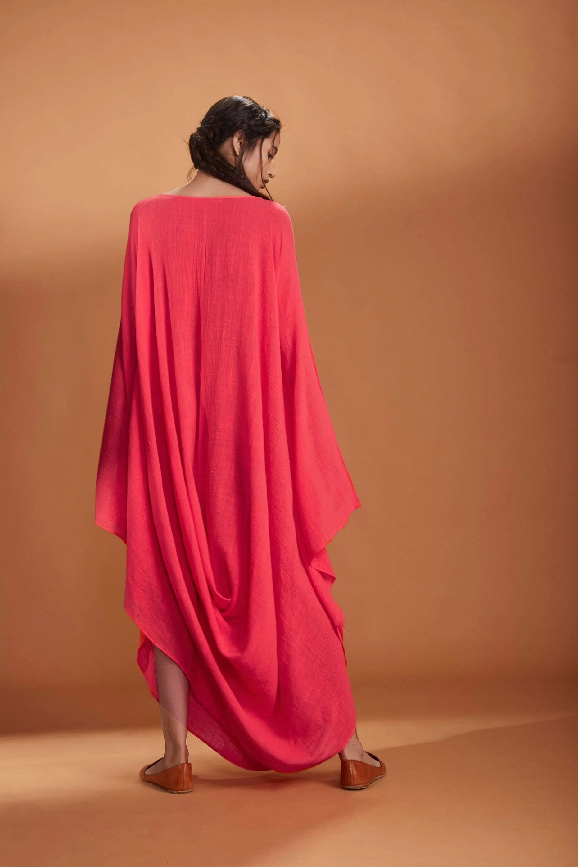 MATI COWL DRESS CORAL