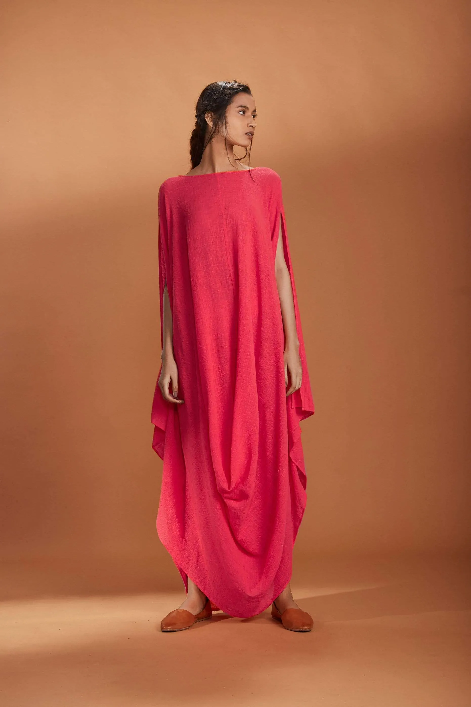 MATI COWL DRESS CORAL