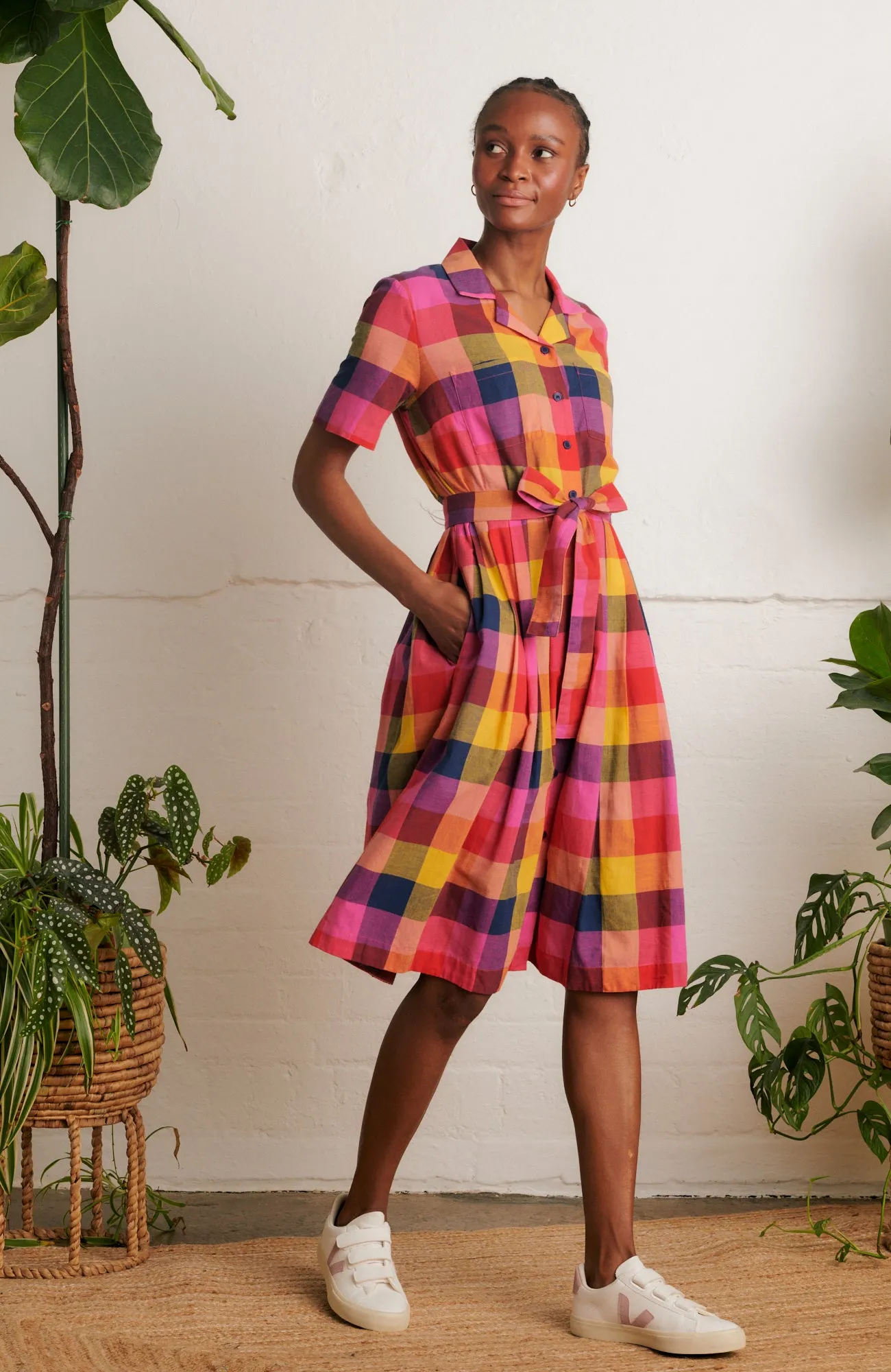 May Jaipur Plaid Dress