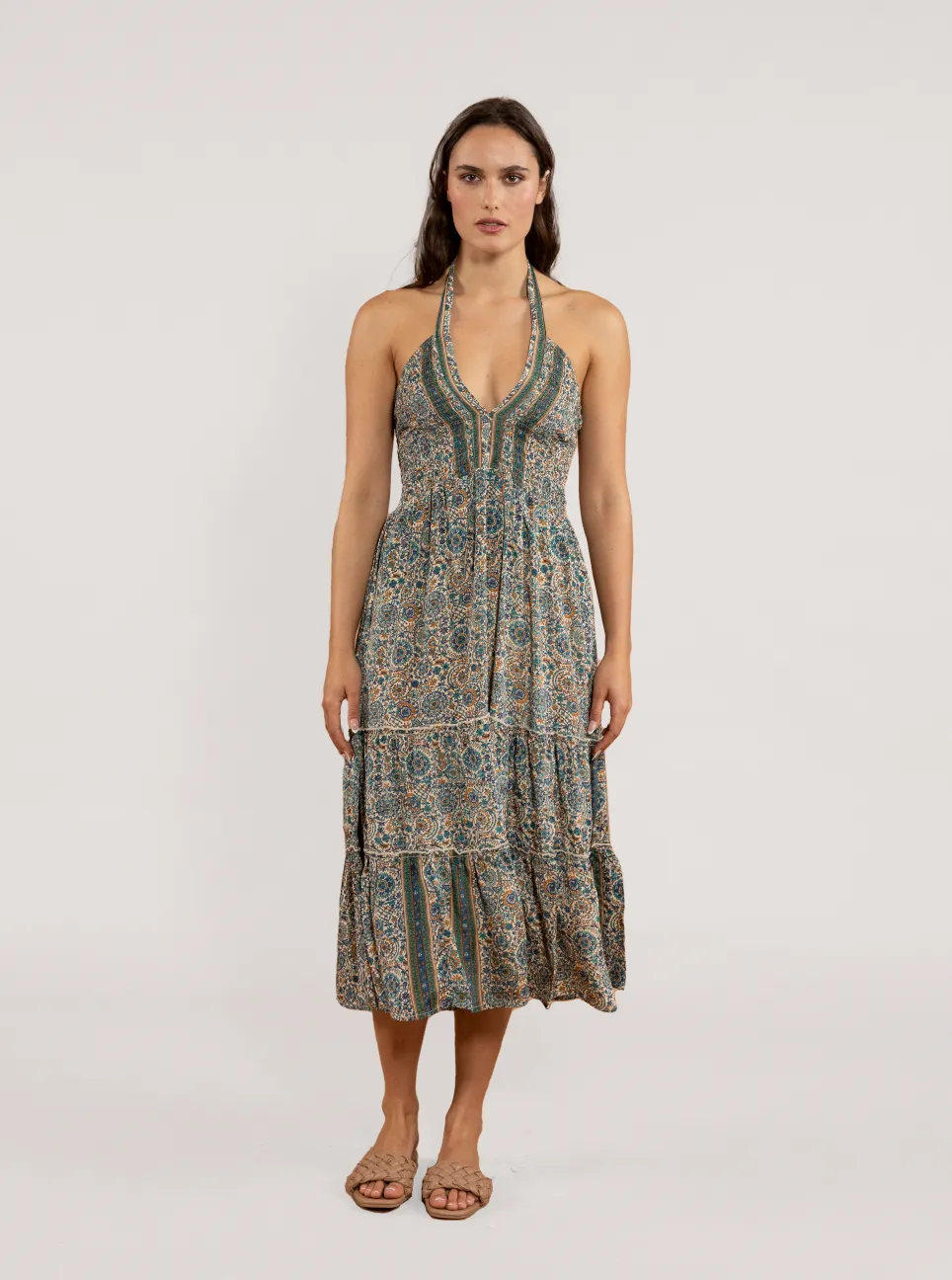 Moulika Halter Midi Dress