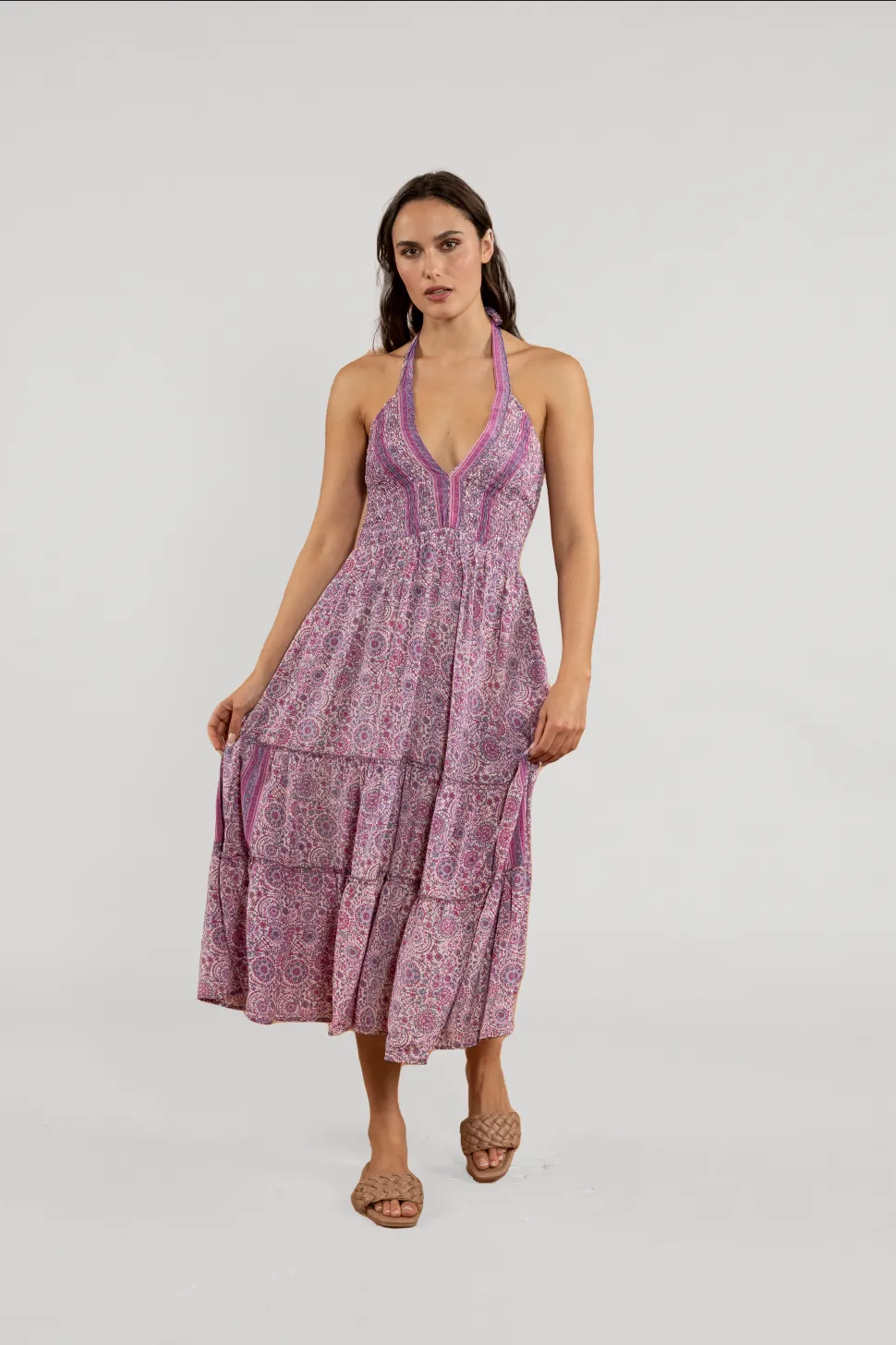 Moulika Halter Midi Dress