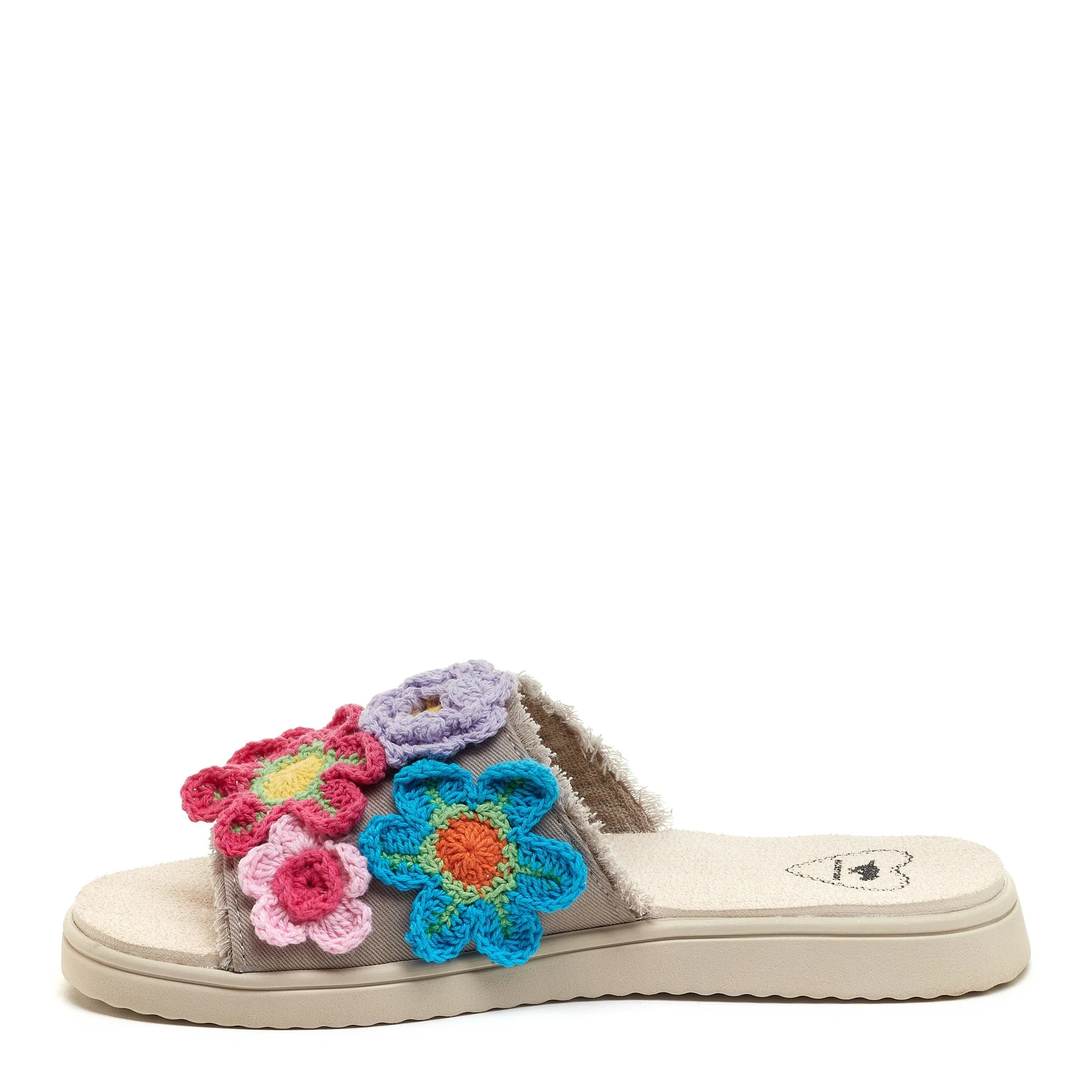 Novel Floral Crochet Slide Sandal