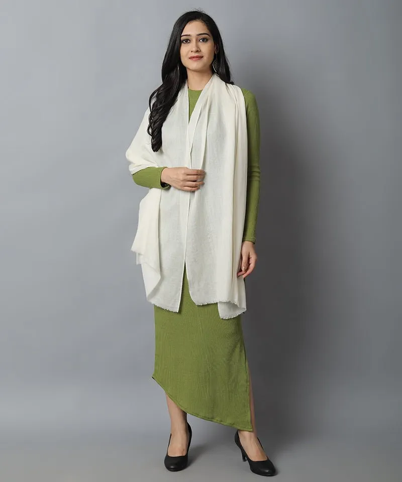 Off White Cashmere-Pashmina Stole