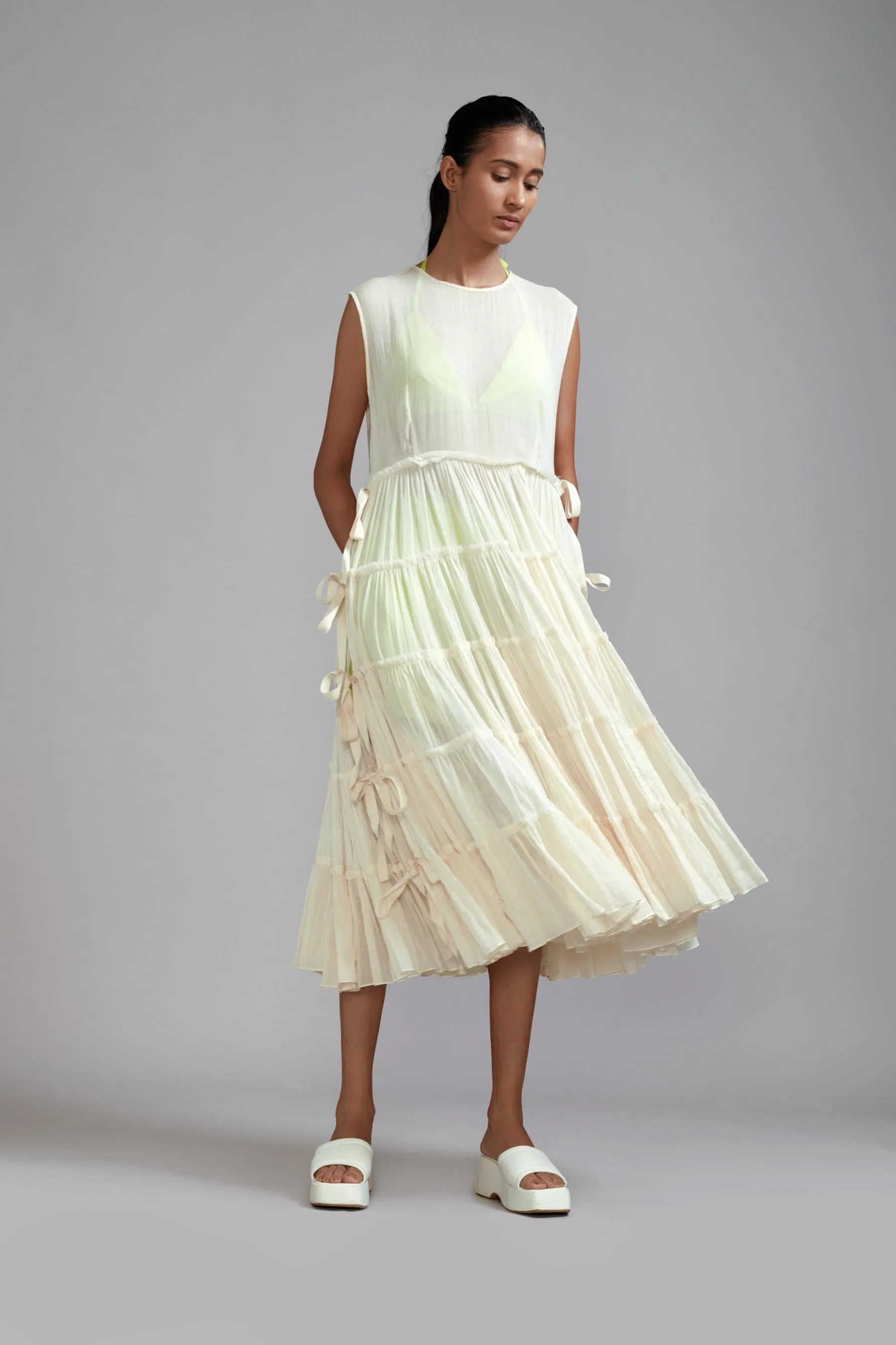 Off-White Tiered Tie Tunic