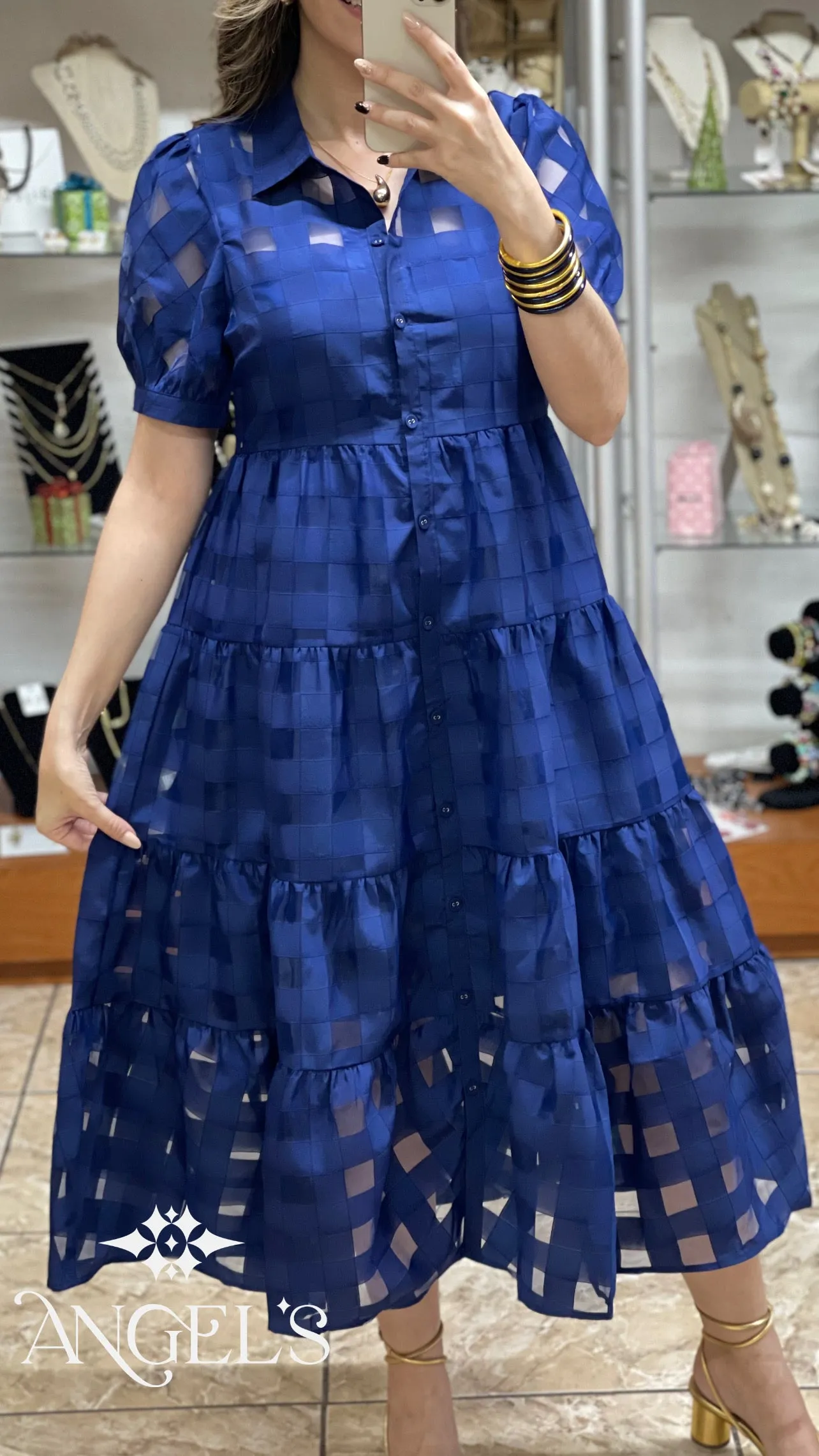 Organza Midi Dress