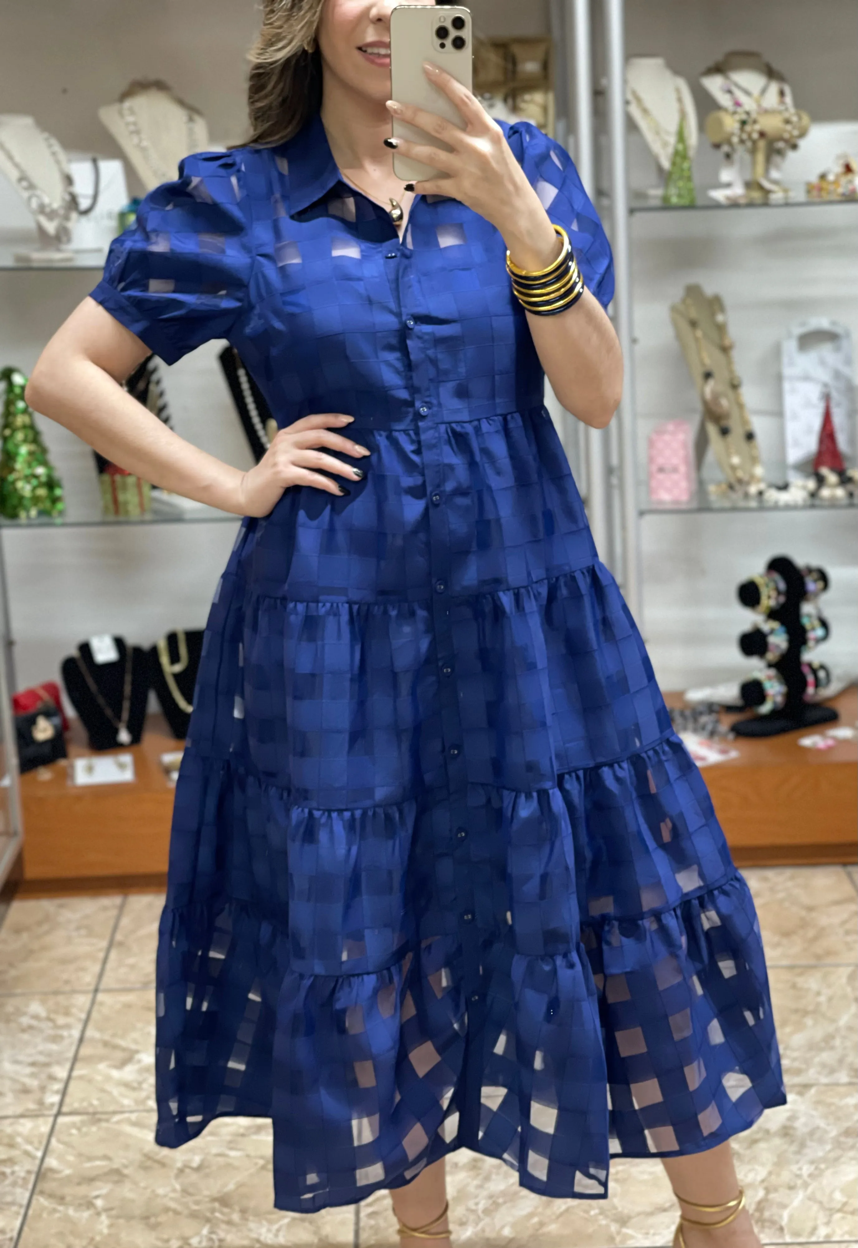 Organza Midi Dress