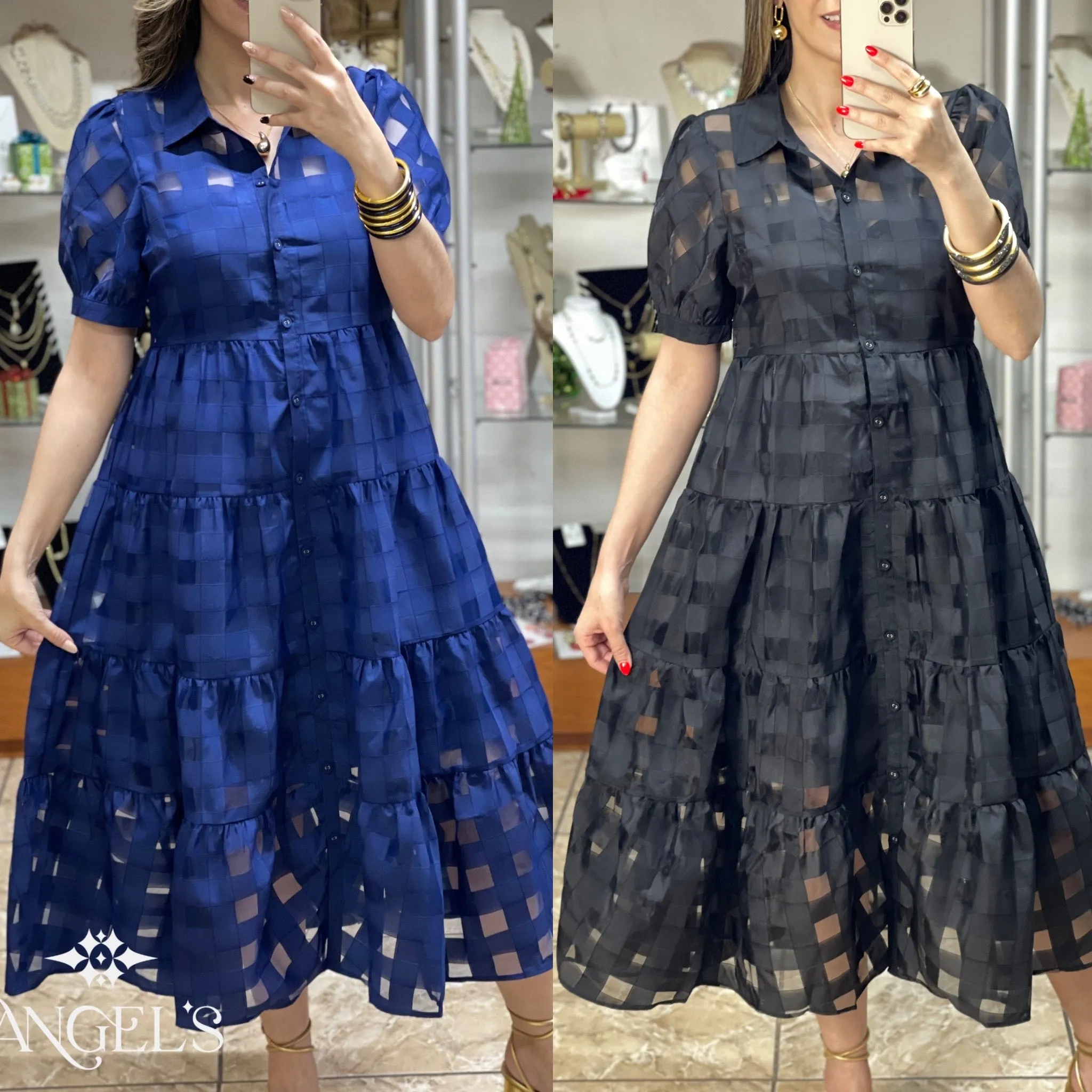 Organza Midi Dress