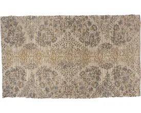 Patina Vie Cotton Jute Floral Printed Area Rug