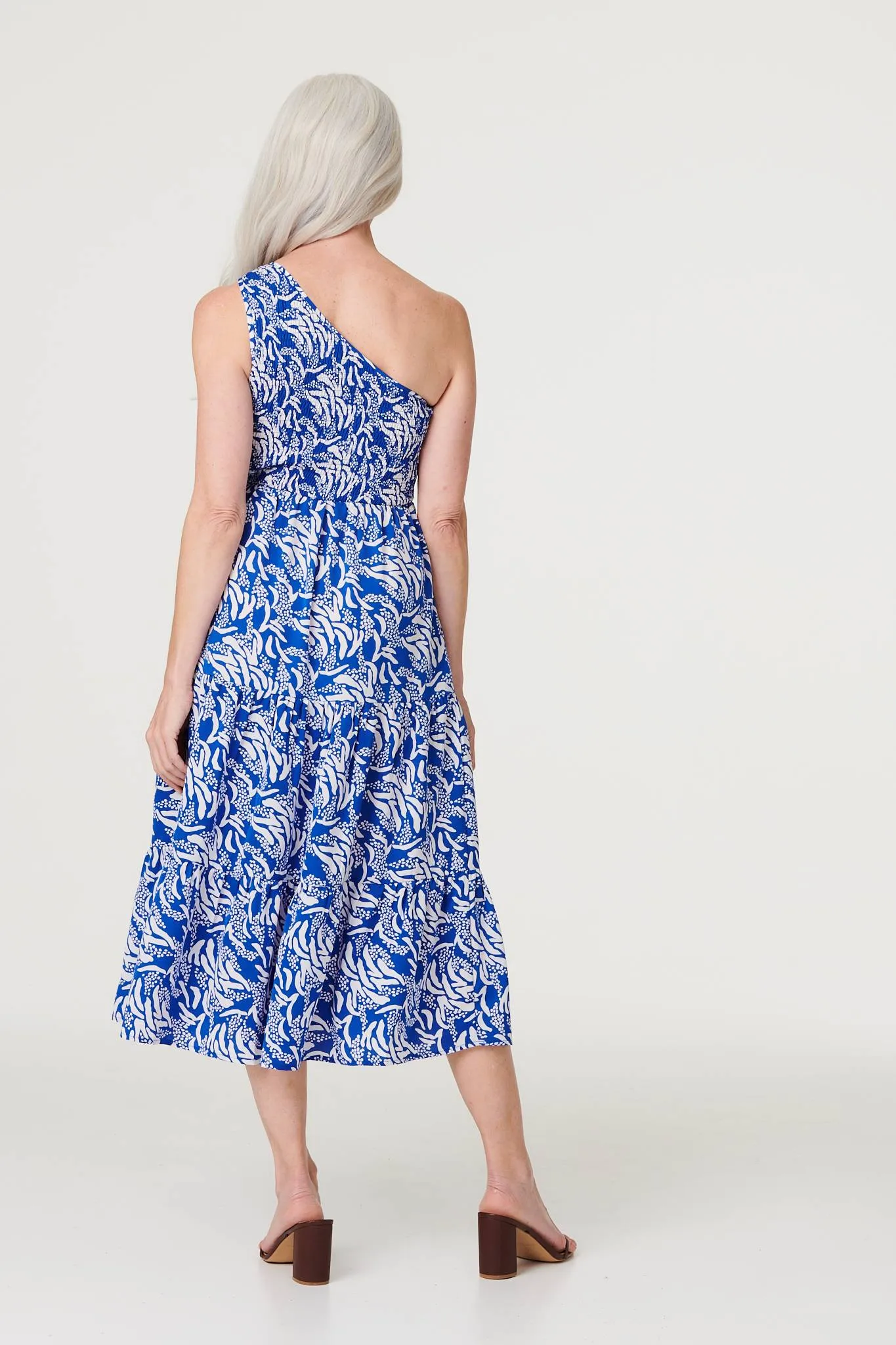 Printed Asymmetric Midi Sun Dress