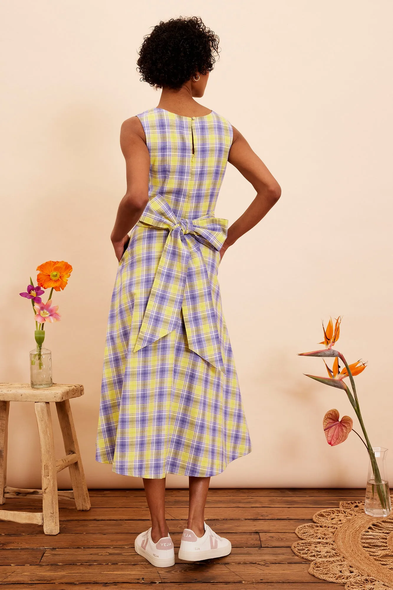 Roberta Lilac Sunshine Plaid Dress