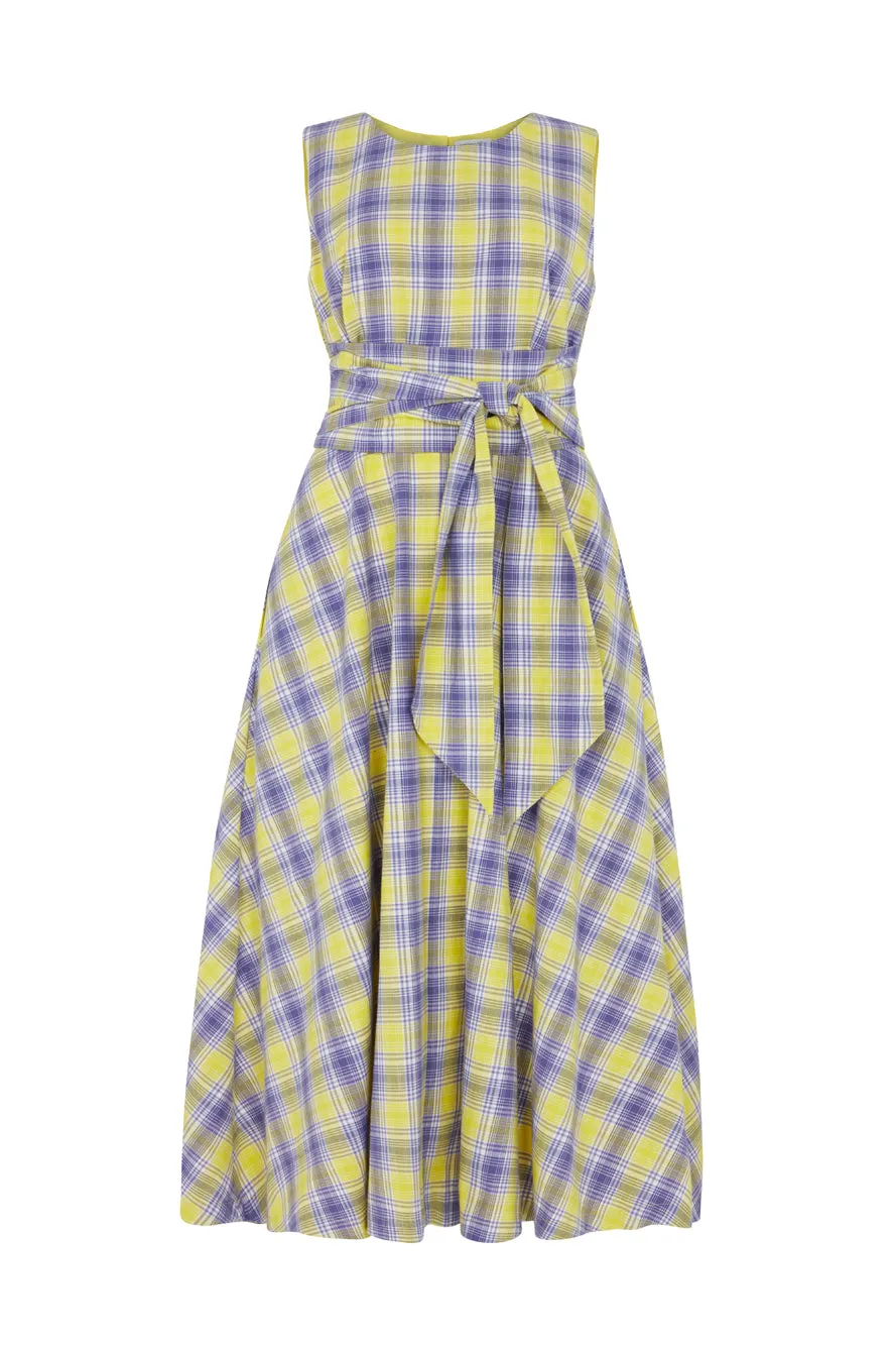 Roberta Lilac Sunshine Plaid Dress