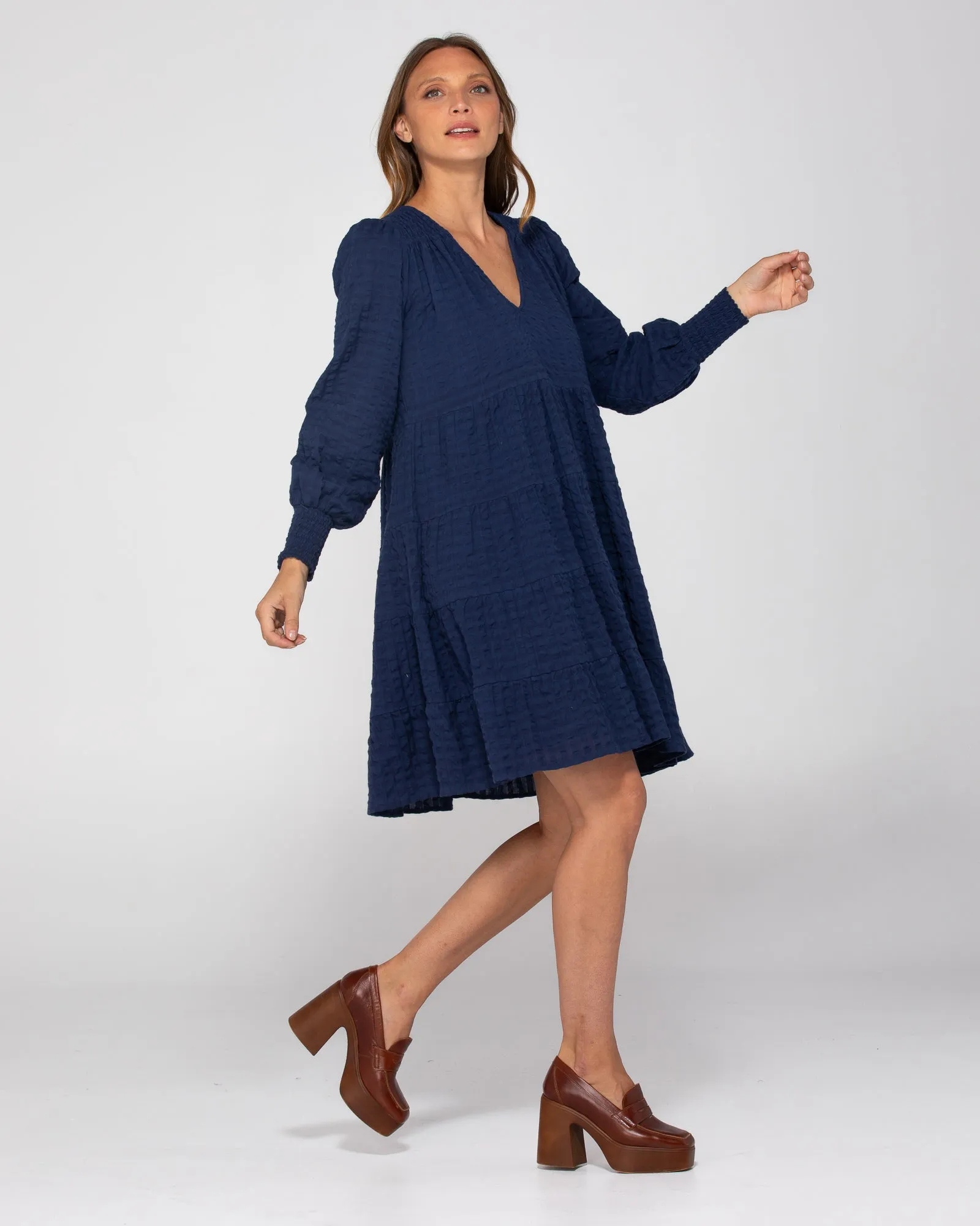 Rossi Dress - Navy Juno