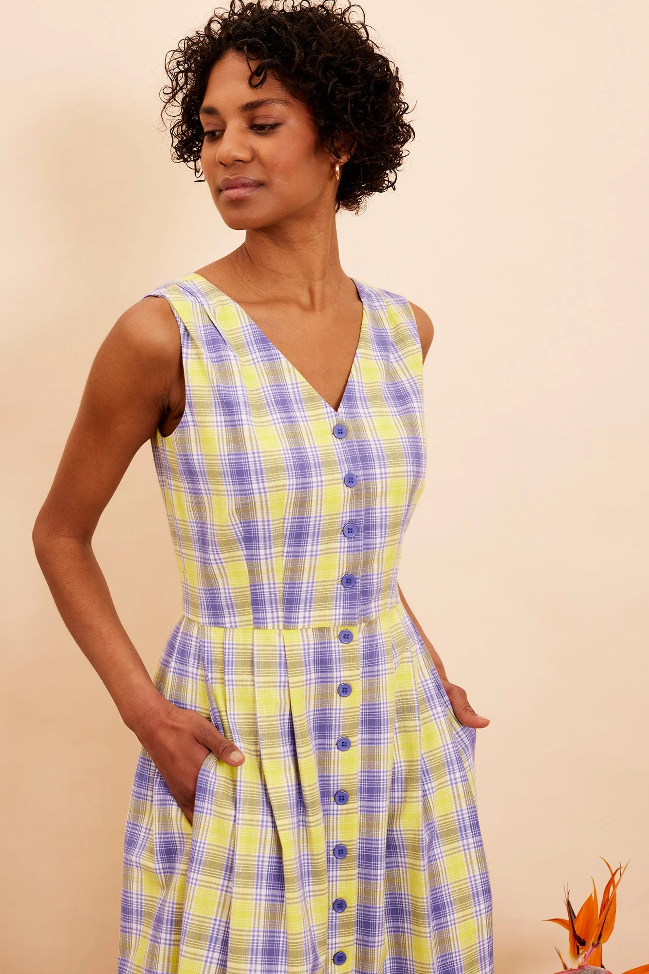 Scarlett Lilac Sunshine Plaid Dress