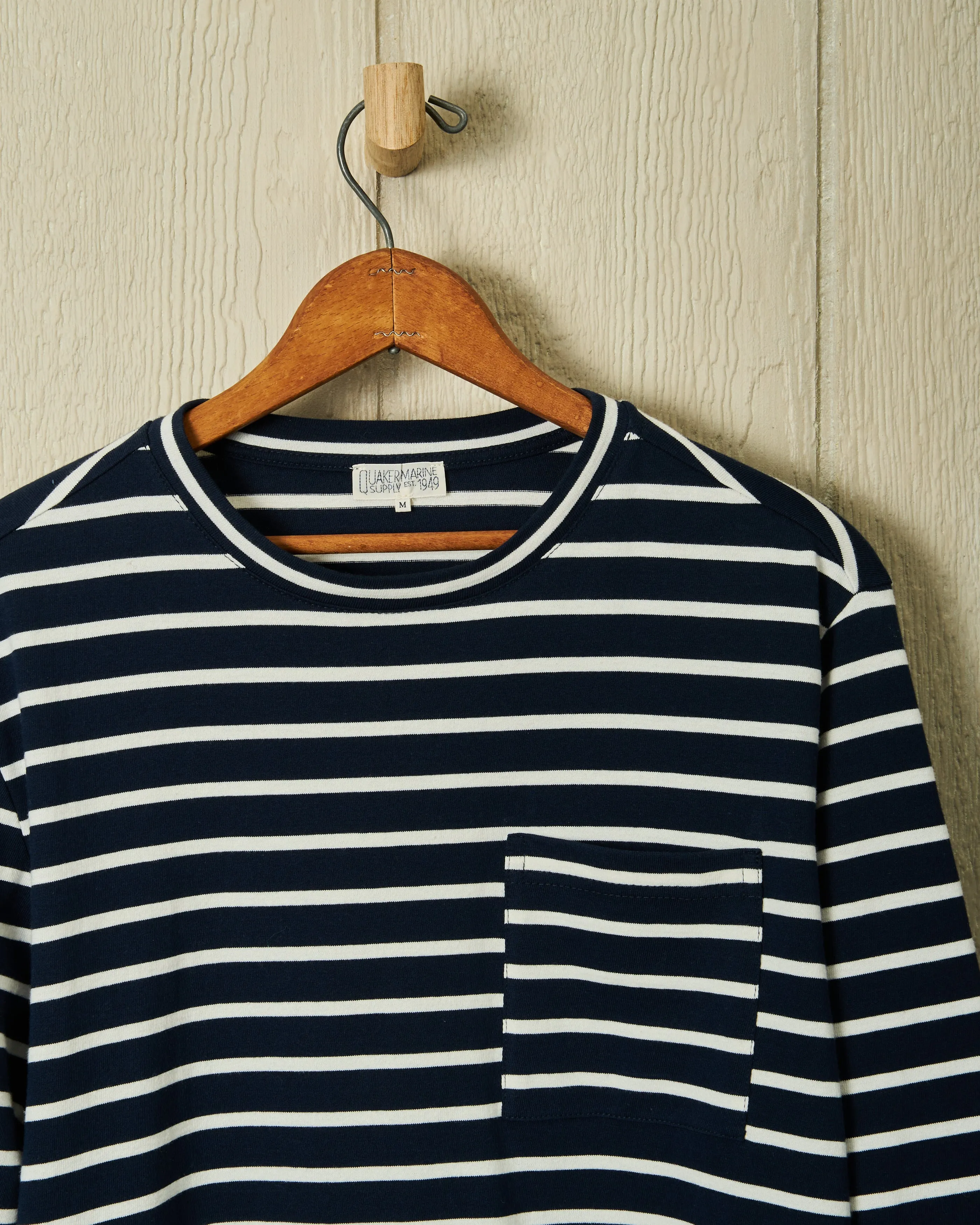 Seafarer Knit Shirt in Navy/White