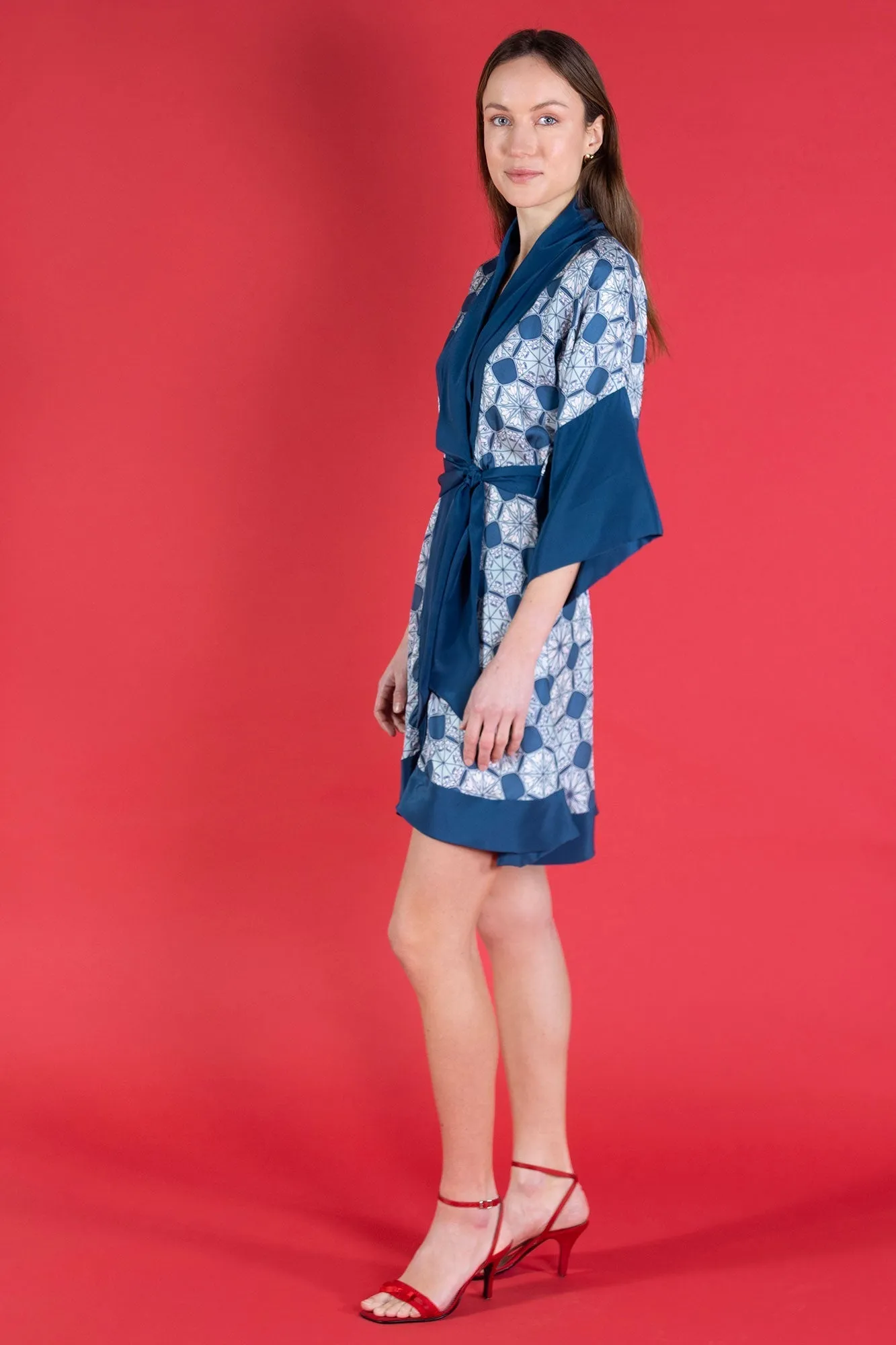 Silk Madeleine Kimono Dress APRIL SHOWERS