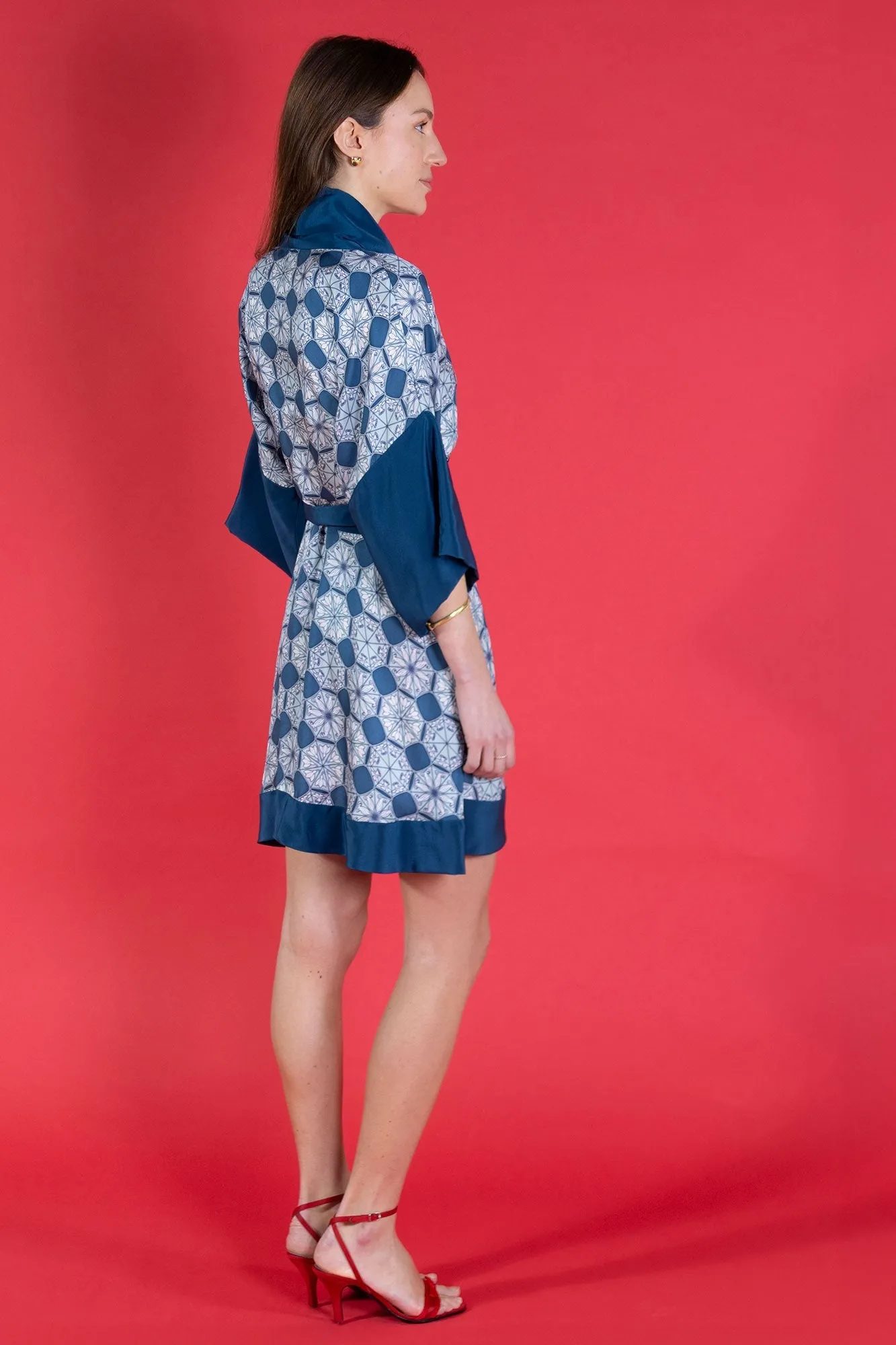 Silk Madeleine Kimono Dress APRIL SHOWERS