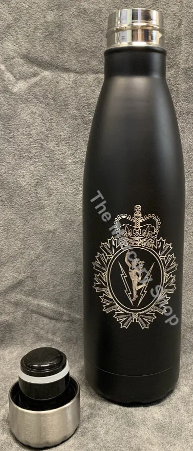 Water Bottle - C&E Crest Matte Black Engraved