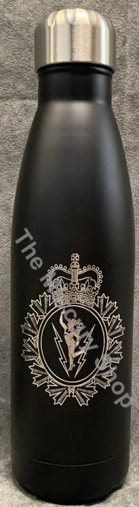 Water Bottle - C&E Crest Matte Black Engraved